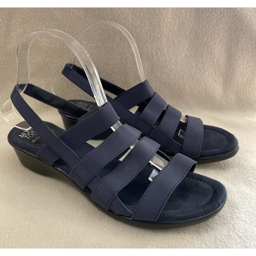 Mootsies Tootsies Strappy Sling Adjustable Sandals Shoes Women's 8.5 M Navy Blue